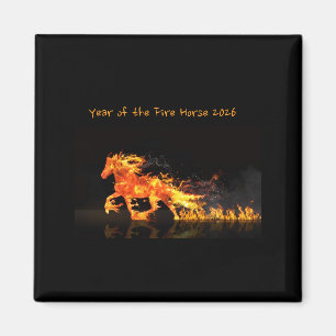 Aimant Année du Cheval 2026 (Cheval de Feu)