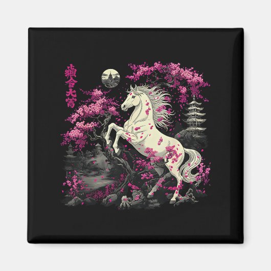 Aimant Année du cheval 2026 chinois (Devant)