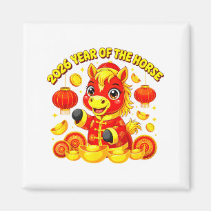 Aimant Année du cheval Nouvel An chinois lunaire Feu Chev