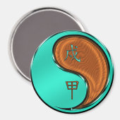 Aimant Année du chien des bois (Recto/Verso)