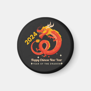 Aimant Année Du Dragon 2024 Nouvelle Année Chinoise