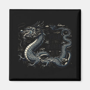 Aimant Année du dragon chinois Nouvel An lunaire Dragon c