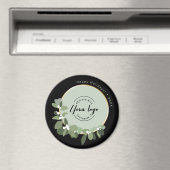 Aimant Année personnalisée Entreprise Green Wreath Logo V (In Situ (Lave-vaisselle))