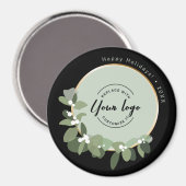 Aimant Année personnalisée Entreprise Green Wreath Logo V (Recto/Verso)