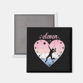 Aimant Année Vielle mignonne volleyball Anniversaire fill (Recto/Verso)