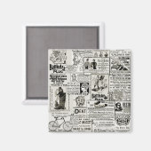 Aimant Années 1890, le charmant journal victorien annonce (Recto/Verso)