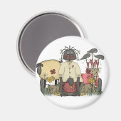 Aimant Annie Doll Moutons et corbeaux (Recto/Verso)