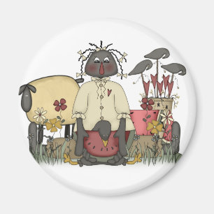 Aimant Annie Doll Moutons et corbeaux