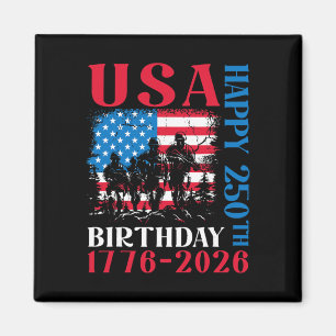 Aimant Anniversaire 250 ans États-Unis 1776 2026 Soldat P