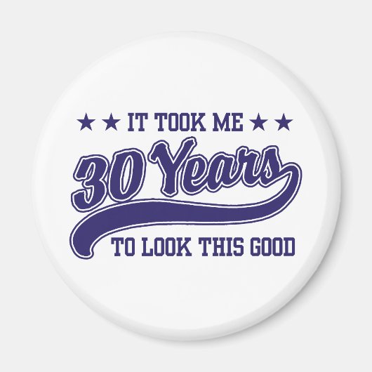 Aimant Anniversaire 30 ans (Devant)