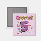 Aimant Anniversaire 5 ans (Recto/Verso)