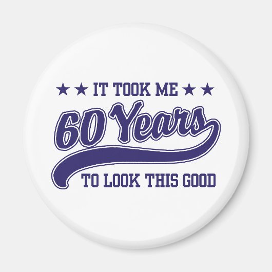 Aimant Anniversaire 60 ans (Devant)