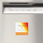 Aimant Anniversaire 60 ans motif orange (In Situ (Lave-vaisselle))