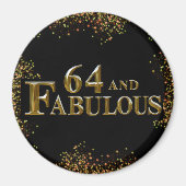 Aimant Anniversaire 64 ans (Devant)