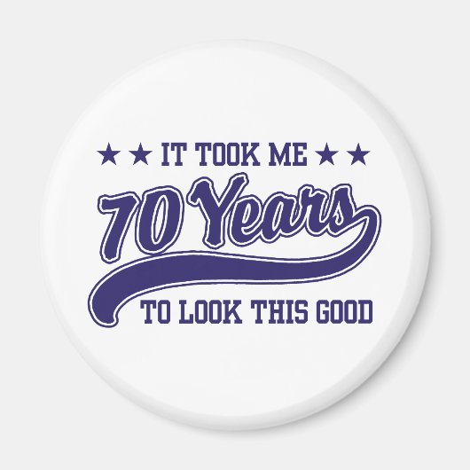 Aimant Anniversaire 70 ans (Devant)