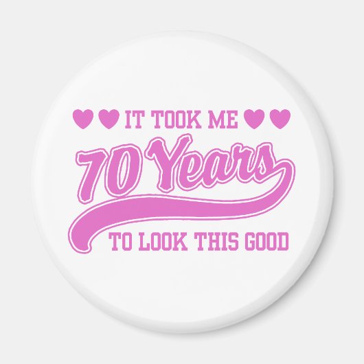 Aimant Anniversaire 70 ans (Devant)