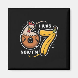 Aimant Anniversaire 7 Ans J'avais 6 Ans Maintenant J'ai 7