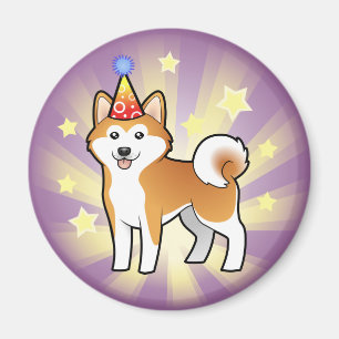 Aimant Anniversaire Akita Inu/Shiba Inu