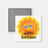Aimant ANNIVERSAIRE : Anniversaire Sunshine (Recto/Verso)