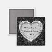 Aimant Anniversaire Argent et Diamants (Recto/Verso)