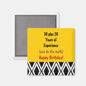 Aimant Anniversaire avec expérience - 50e anniversaire (Recto/Verso)