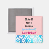 Aimant Anniversaire Avec Expérience - 50e Anniversaire (Recto/Verso)