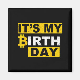 Aimant Anniversaire Btc Crypto Anniversaire Bitcoin B-Day