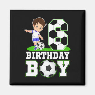 Aimant Anniversaire de 6 ans Football Anniversaire de 6 a