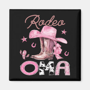 Aimant Anniversaire de Cowgirl Coquette Oma Pink Boots Ro
