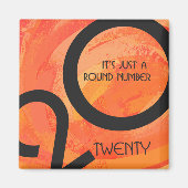 Aimant Anniversaire de la décennie orange (Devant)