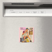 Aimant Anniversaire de la ménagère rétro (In Situ (Lave-vaisselle))