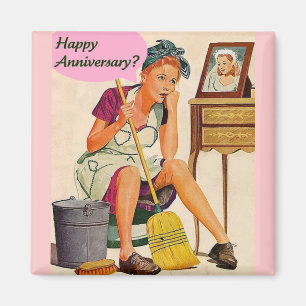 Aimant Anniversaire de la ménagère rétro