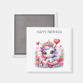 Aimant Anniversaire de Licorne Pilote (Recto/Verso)