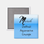 Aimant Anniversaire de mars (Recto/Verso)