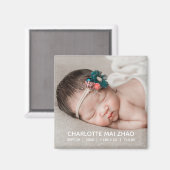 Aimant Anniversaire de naissance du bébé (Recto/Verso)