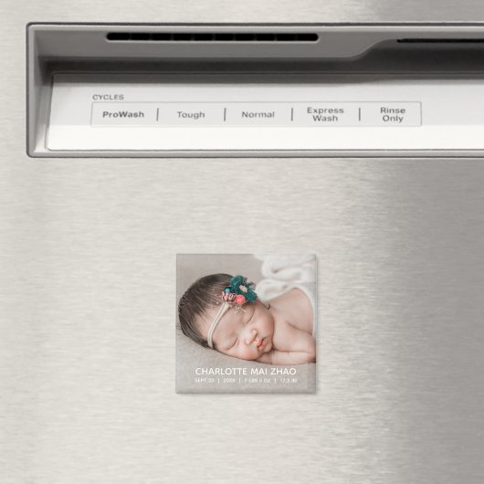 Aimant Anniversaire de naissance du bébé (In Situ (Lave-vaisselle))