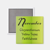 Aimant Anniversaire de novembre (Recto/Verso)