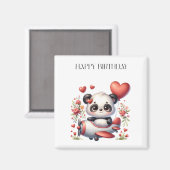 Aimant Anniversaire de Panda Pilote (Recto/Verso)