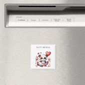 Aimant Anniversaire de Panda Pilote (In Situ (Lave-vaisselle))