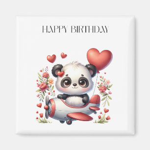 Aimant Anniversaire de Panda Pilote