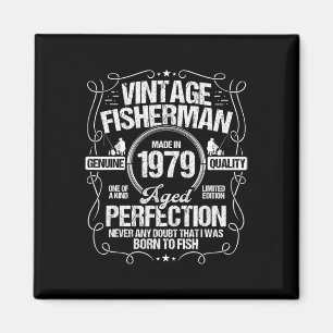 Aimant Anniversaire de pêche 1979 pour un pêcheur né en 1