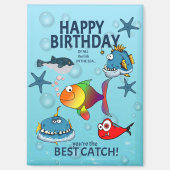 Aimant Anniversaire de Poisson Drôle (Recto)