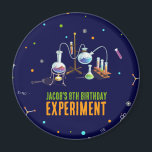 Aimant Anniversaire des sciences<br><div class="desc">Élevez l'atmosphère de fête à thème scientifique avec notre aimant Anniversaire de enfant Chemistry Set! Ces magnets vibrants présentent un design captivant d'un ensemble de chimie aux accents néons,  qui complète parfaitement votre célébration scientifique. Ajoutez une touche de charme scientifique à votre fête avec ces délicieux magnets !</div>