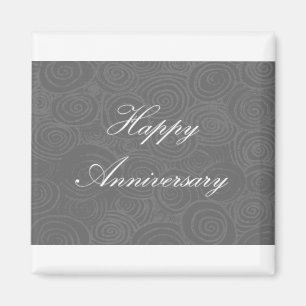 Aimant Anniversaire des torrents d'argent foncé