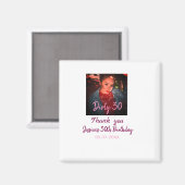 Aimant Anniversaire Dirty 30 ajouter nom rose ajouter pho (Recto/Verso)
