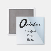 Aimant Anniversaire d'octobre (Recto/Verso)