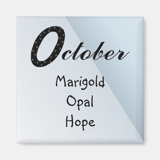 Aimant Anniversaire d'octobre (Devant)