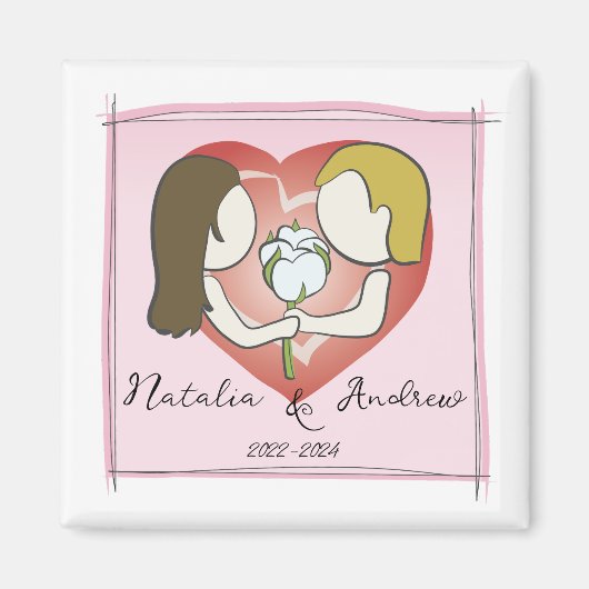 Aimant Anniversaire du coton (Devant)