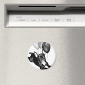 Aimant Anniversaire du français Bulldog (In Situ (Lave-vaisselle))