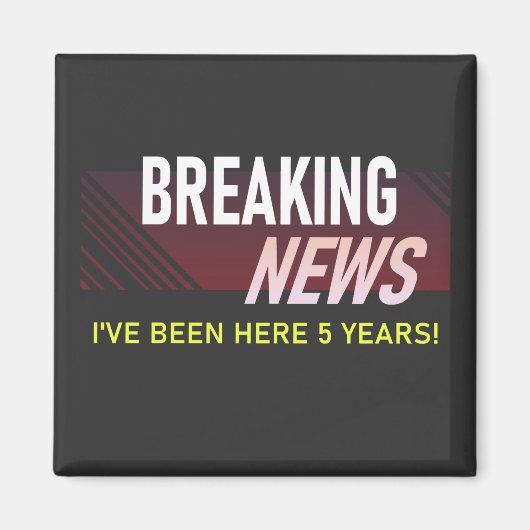 Aimant Anniversaire du travail de 5 ans 5e appréciation d (Devant)